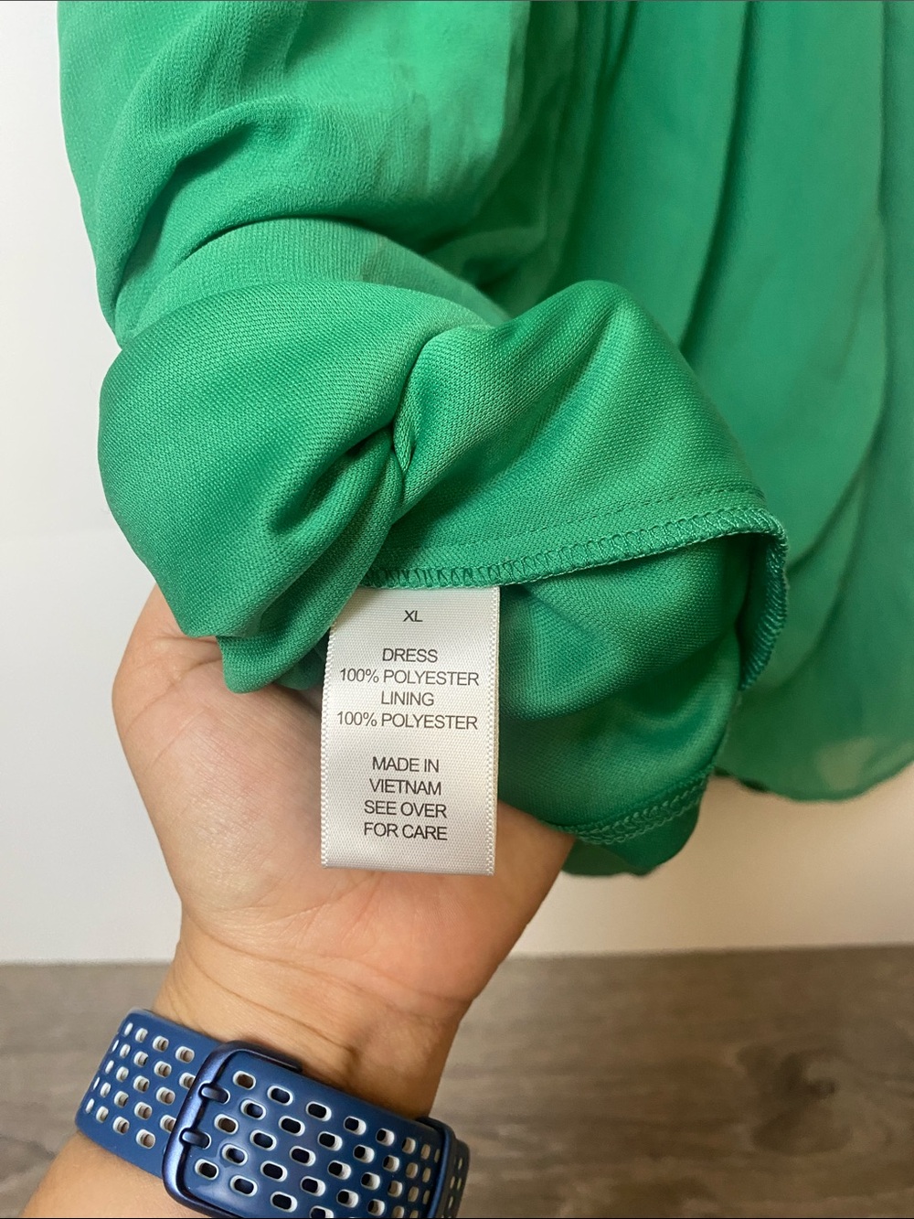 Green Halter Tie-Waist Mini Dress - Picture 5 of 6